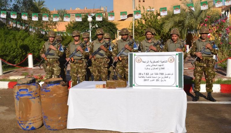 بالصور حجز كمية معتبرة من الذخيرة في بسكرة