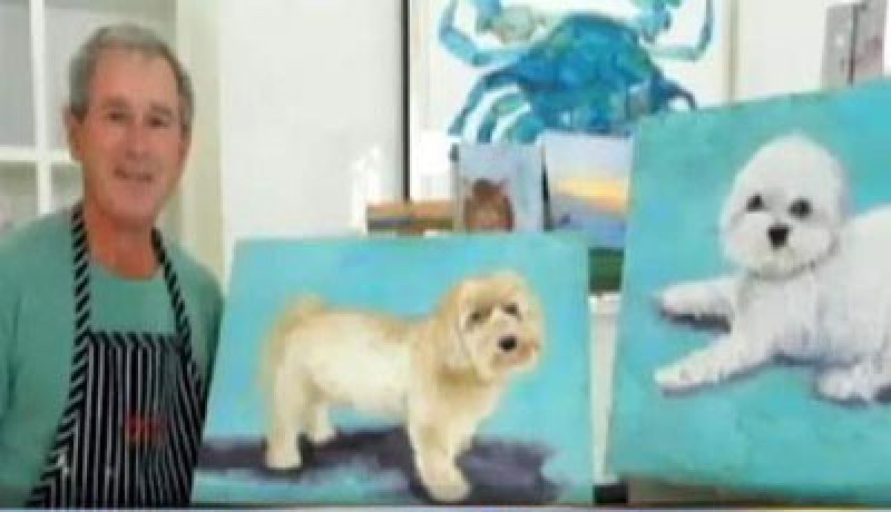 بوش من الرئاسة إلى رسم الكلاب