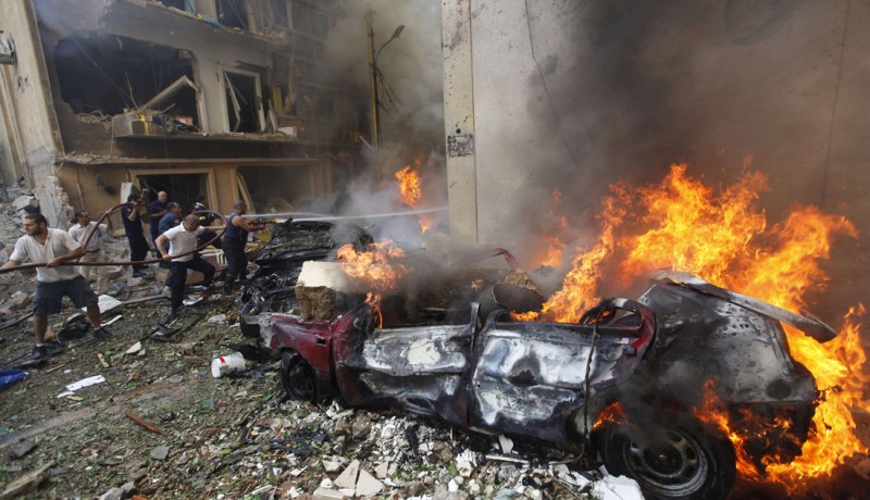 انفجار سيارة مفخخة شرق بيروت