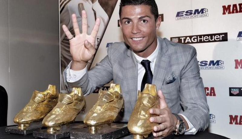 رونالدو يفوز بجائزة الحذاء الذهبي للمرة الرابعة