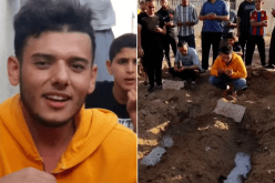 شاهد.. شاب يودع خطيبته بعد إستشهادها في غزة وهذا آخر ما دار بينهما