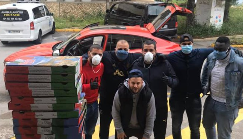 دولور يساهم في توزيع “البيتزا” على الأطباء