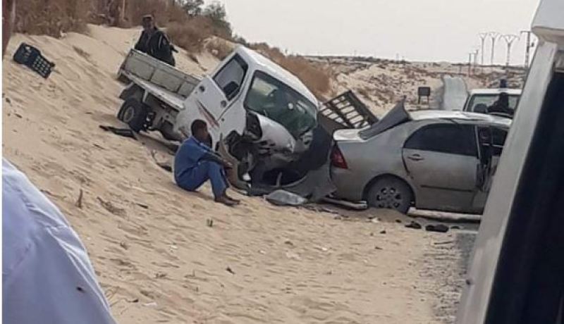 الوادي: 11جريحا في حادث مرور بقرية اكفادو