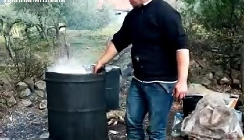 مهندس يتحدى البطالة بطهي وتحضير الزيتون بالطريقة التقليدية