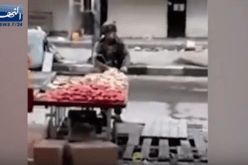 بالفيديو.. جندي صهيوني يسرق الفاكهة وسط الإشتباكات