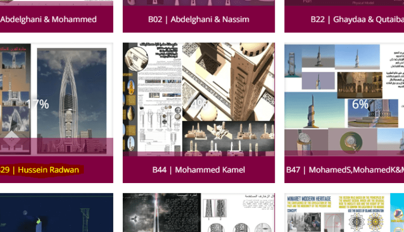 المهندس رضوان حسين يحتاج التصويت في مسابقة تصميم برج منارة في قطر