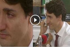 بالفيديو .. رئيس الوزراء الكندي يبكي تأثرا بكلمات لاجئين سوريين