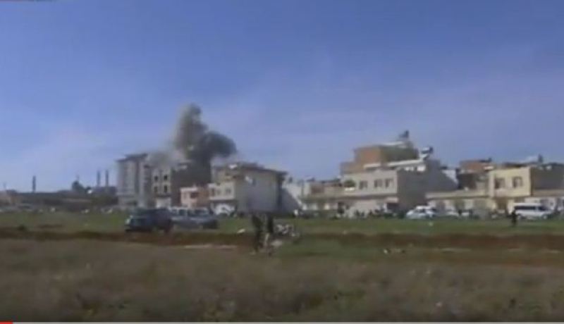 بالفيديو لحظة سقوط صاروخ سوري على مبنى بكلس التركية