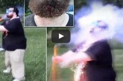 بالفيديو .. هذا ما يحدث عندما تشعل الألعاب النارية قرب وجهك