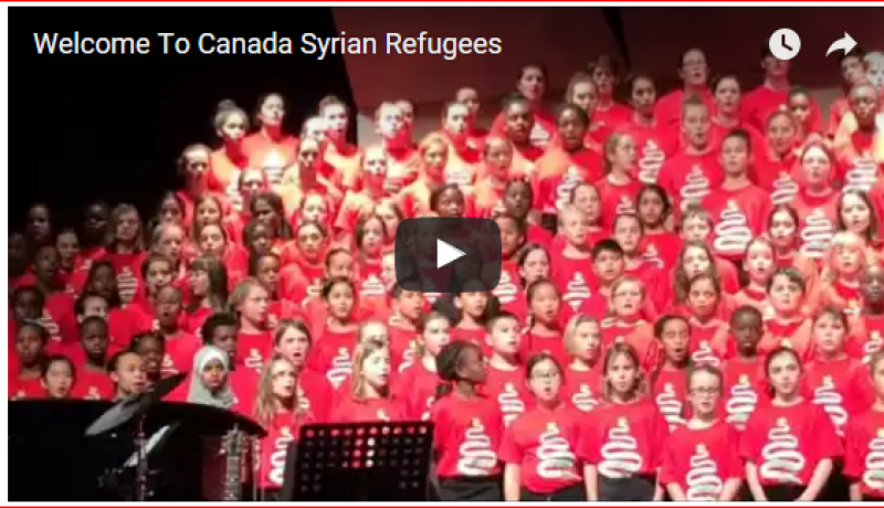 شاهد بالفيديو أطفال كنديون يرحبون باللاجئين السوريين بأغنية طلع البدر علينا