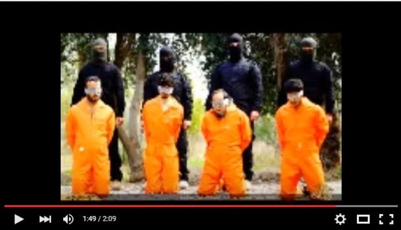 داعش يبث شريط فيديو يظهر إعدام 5 جواسيس بريطانيين