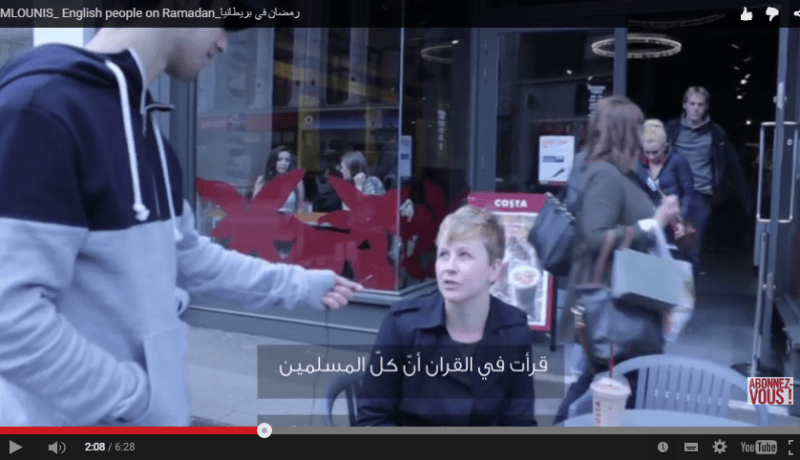 بالفيديو شاب جزائري يستجوب مواطنون بريطانيون حول شهر رمضان