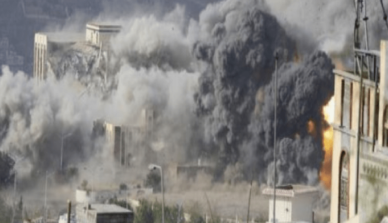 طيران التحالف يجدد هجماته على قوات صالح والحوثيين في صنعاء باليمن