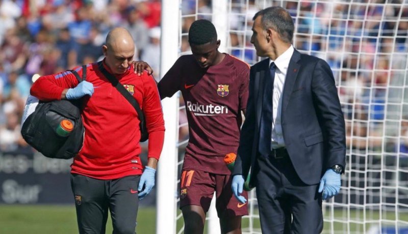 ديمبلي يغيب لـ 4 أشهر عن برشلونة
