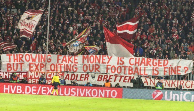 جماهير البايرن تُهاجم الاتحاد الأوروبي