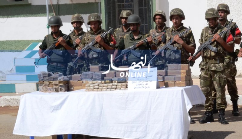 توقيف 5 مهربين وحجز 56 كيلوغراما من الكيف المعالج