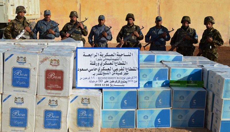 ضبط 4 قناطير زطلة و50 ألف علبة سجائر في تندوف وورقلة