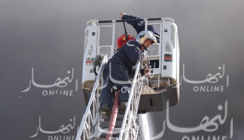 حريق مهول بالمركز التجاري “سوق دبي” بتيبازة