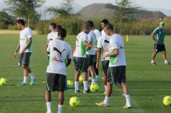 الخضر يضعون اللمسات الاخيرة في الحصة التدريبية لصبيحة اليوم الاربعاء