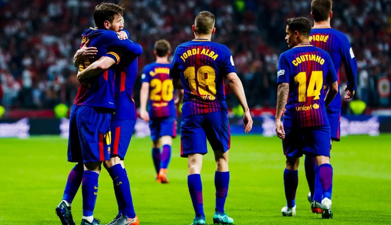 بالصور.. البارصا يقهر إشبيلية بخماسية ويُتوج بكأس الملك