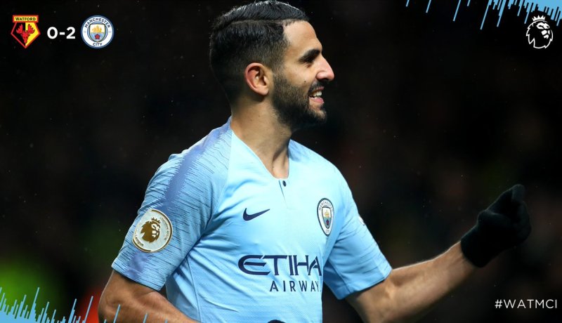 بالفيديو.. محرز يُسجل هدفا رائعا ضد واتفورد