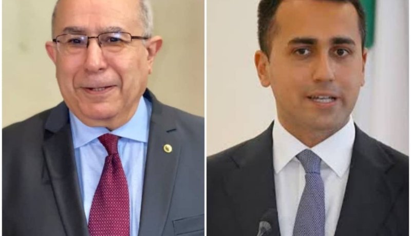 لعمامرة يتلقى إتصالا هاتفيا من نظيره الإيطالي