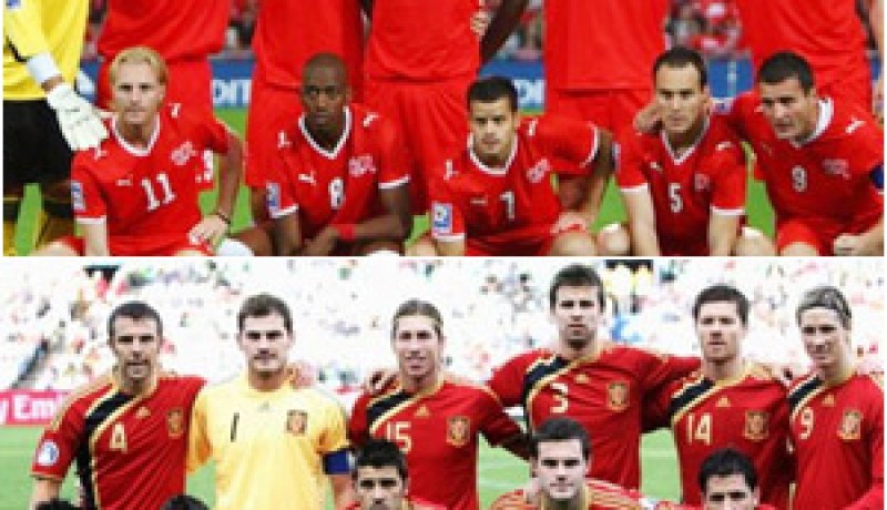 مونديال 2010: التشكيلتان الرسميتان لاسبانيا وسويسرا