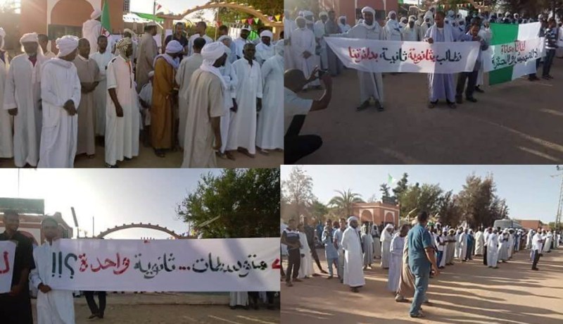 بالصور.. مواطني أدرار يحتجون على نقص المرافق التربوية