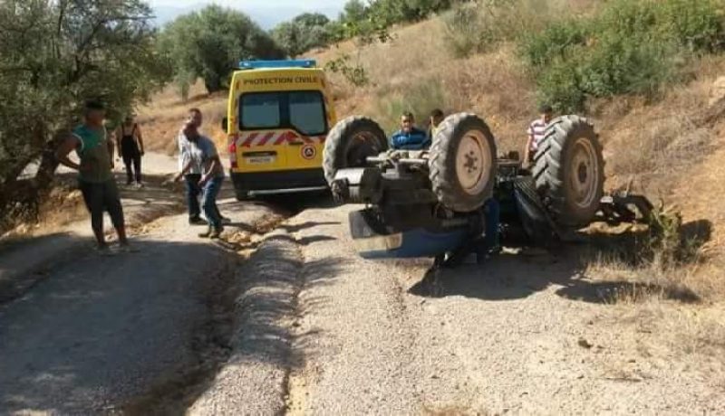 مصرع شخصين بعد انقلاب جرار فلاحي في سيدي بلعباس