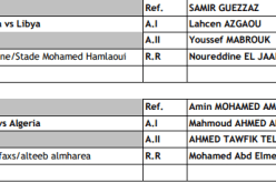 مصريون ومغاربة لتحكيم مواجهتي الجزائر- ليبيا