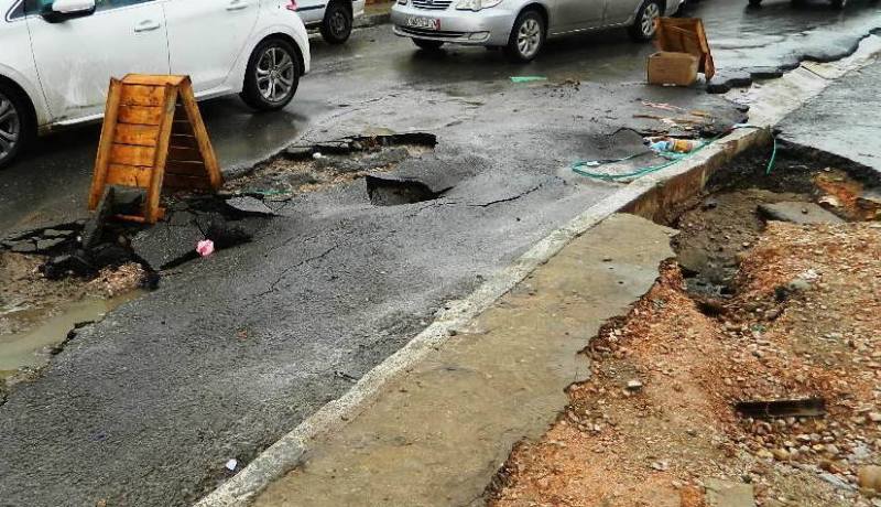 انهيار طريق تم ترميمه 4 مرات في ڤالمة!