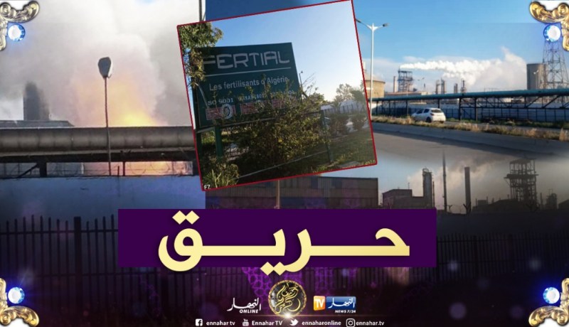 بالفيديو والصور .. إصابة عامل بحروق متفاوتة الخطورة في حريق بمجمع فرتيال بعنابة