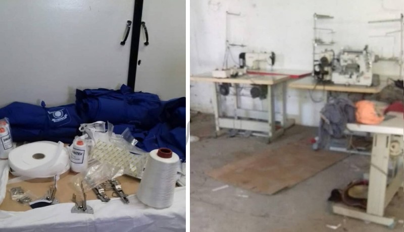 بالصور.. العثور على ورشة سرية تصنع الكمامات بطريقة غير قانونية بالعاصمة