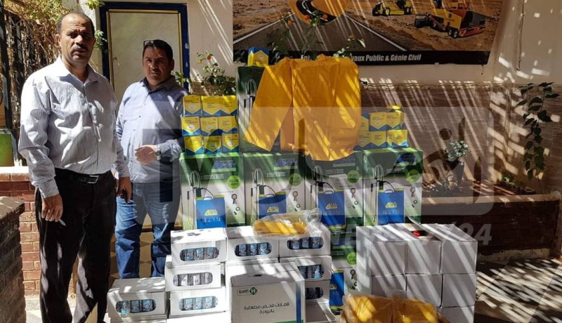 بالصور.. شركة السماحة تتبرع بأجهزة الوقاية والتعقيم للمستشفيات بإليزي