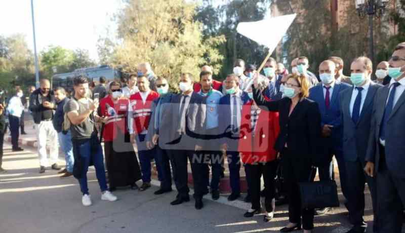 كريكو وبن حبيلس تشرفان من تندوف على إطلاق قافلة تضامنية للمخيمات الصحراوية
