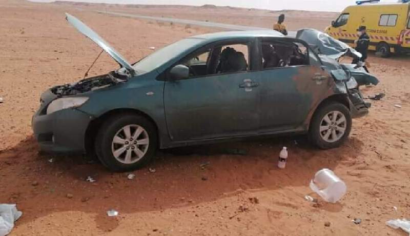 البيض.. وفاة شخصين وجرح 3 آخرين في حادث مرور