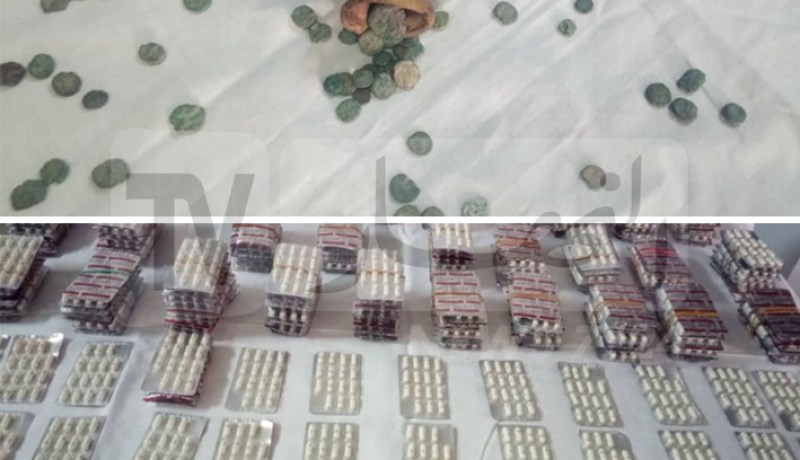 بالصور.. الشرطة تحجز 12 ألف قرص مهلوس و117 قطعة أثرية بباتنة