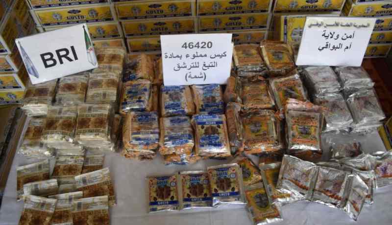 BRI أم البواقي توقف شخص وتحجز 46 ألف كيس شمة مقلدة