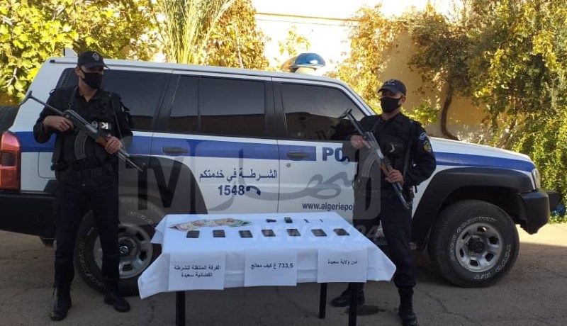 سعيدة: حجز أكثر من 730غ من الكيف المعالج