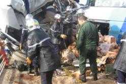 ـ/  5 قتلى و 24 جريحا في حالة خطيرة إثر اصطدام شاحنتين بحافلة للمسافرين بعزابة