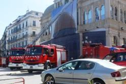 حريق مهول يثير الرعب في المسرح الوطني وسط العاصمة
