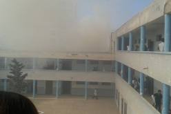 بالصور حريق مهول يشب بثانوية بلقايد في وهران