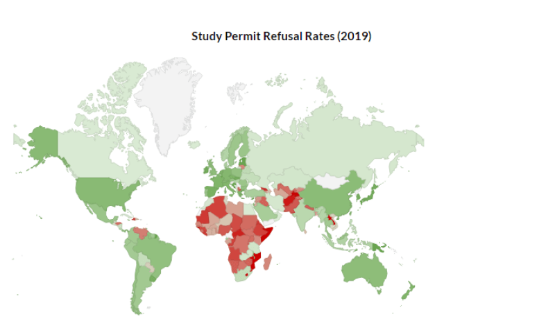 كندا ترفض 86 بالمائة من الطلبات الجزائرية للتأشيرة الدراسية لسنة 2019