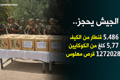 حجز أزيد من 486 قنطار من الكيف و5 كلغ كوكايين خلال 2017