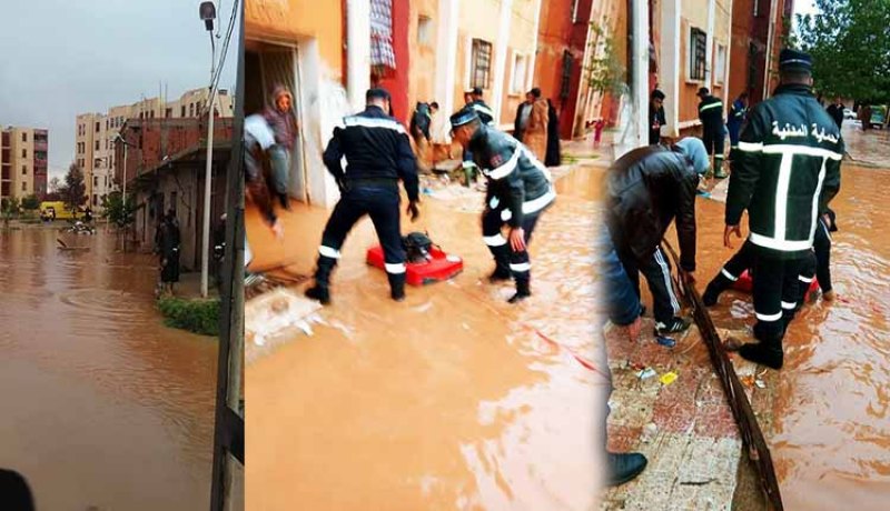بالصور.. بيوت تغمرها مياه الأمطار في الحساسنة بسعيدة