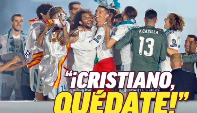 بالفيديو.. جماهير ولاعبو ريال مدريد يطالبون “رونالدو” بالبقاء !