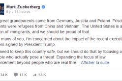 مؤسس موقع فايسبوك “غاضب” من ترامب !