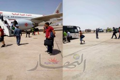 بالصور…حريق بطائرة الجوية الجزائرية في المغرب