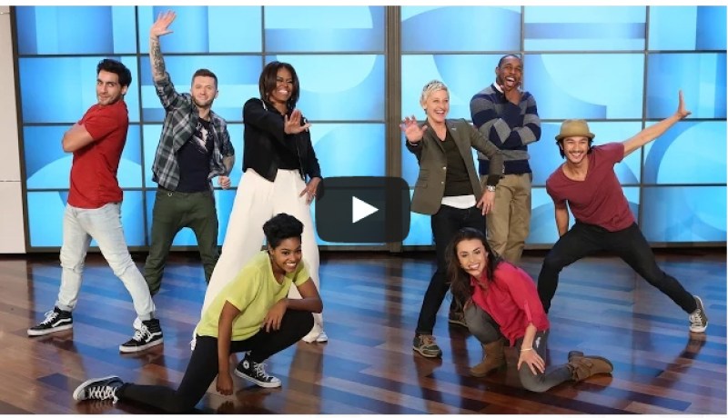 فيديو لميشال أوباما ترقص لمكافحة البدانة