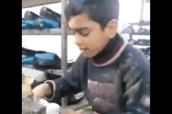 بالفيديو.. طفل إسكافي يتلو آيات قرآنية بصوت جميل